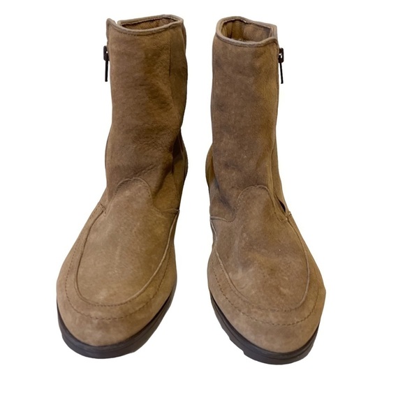 Women’s HUSH PUPPIES Beige Suede Fur Lined Boots - Picture 4 of 6